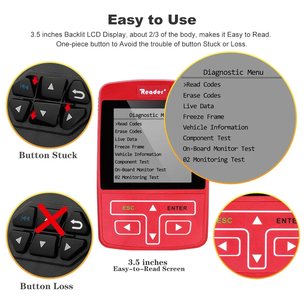 Автомобильный сканер VDIAGTOOL OBD2+ код OBD2 Диагностический Инструмент лучше, чем U480 Can BUS& ENGINE Coder автомобильные аксессуары