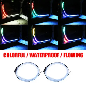 

Universal 12V 10W New Car Door Open Signal Lamp Flashing LED Colorful Lights Strip Anti-collision Waterproof Accessories