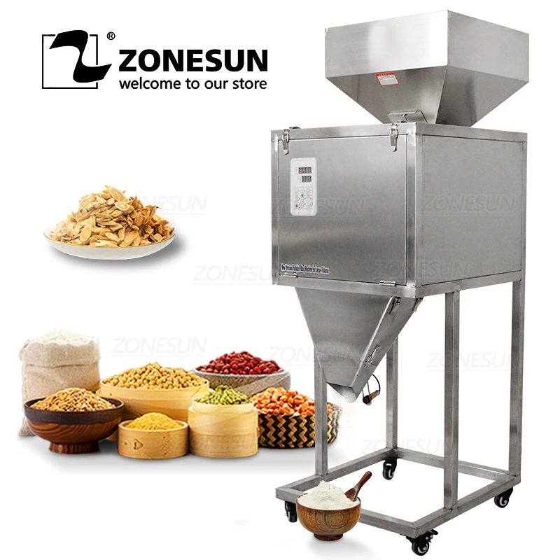 ZONESUN 50-9999 г полуавтоматическая машина для взвешивания сухих порошковых гранул