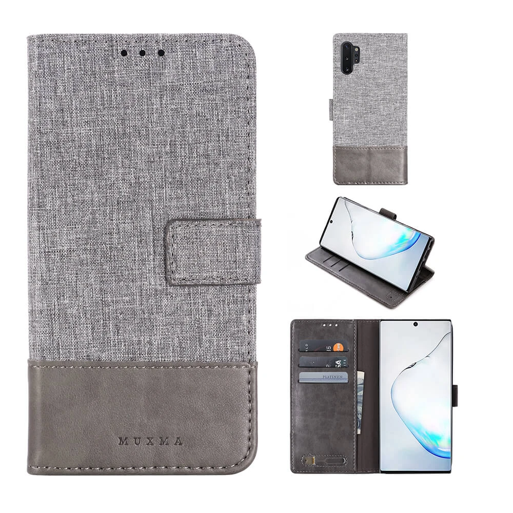 Note 10 funda прочный тканевый складной чехол-бумажник для samsung Galaxy Note10 + кожаный чехол