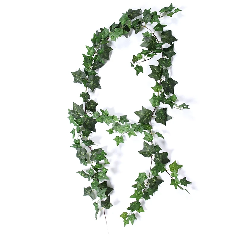 2M Lifelike Greenery Backdrop Simulation Rattan Leaf Home Garden Decoration Simulation Rattan Wall Decoration