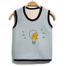 Зимний Детский Теплый жилет с начесом; детский жилет для мальчиков и девочек; Прямая поставка