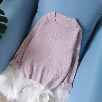 

2020 Winter Sexy Women Sweaters Long Sleeve O Neck Casual Sweater Jumper Warm Thick Streetwear Pullover