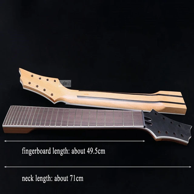 New 8 string Electric Guitar Neck Rosewood fingerboard mahogany Guitar neck  assembly DIY 24 Fret Guitar accessories part - AliExpress