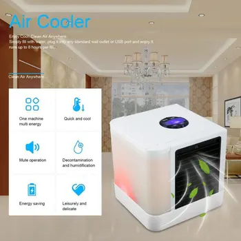 

Mini Portable Air Conditioner Humidifier Light Desktop Air Cooling Fan Air Cooler Fan For Office Home