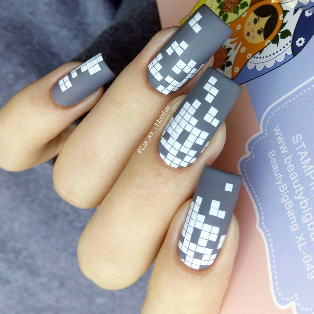 Günstig Schönheit big bang Nagel Stanzen Platten Russische Puppe Architektur Kultur Stil Muster Nail art Stempel Vorlage Bild Platte XL 49