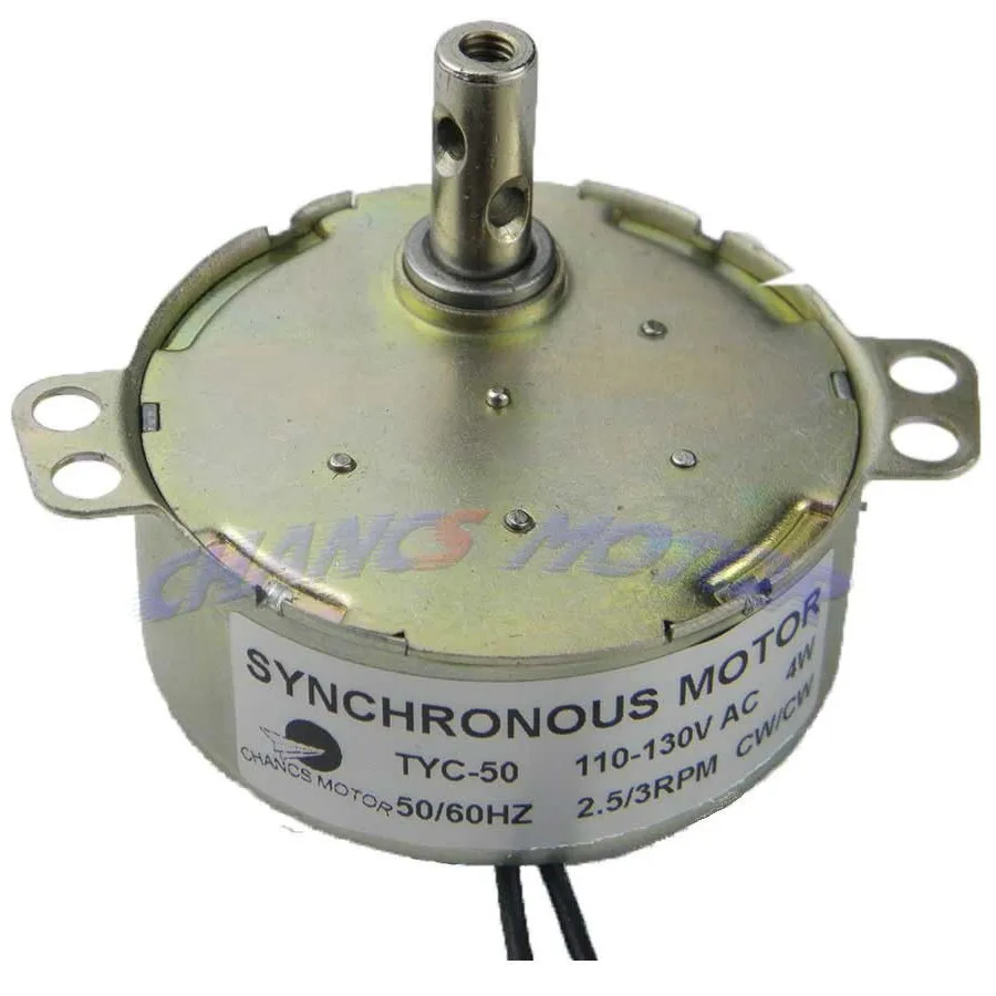 

TYC50 ROBUST SYNCHRONOUS MOTOR AC 110V 2.5/3RPM Torque 8kg.cm 4W 50/60HZ CW/CCW