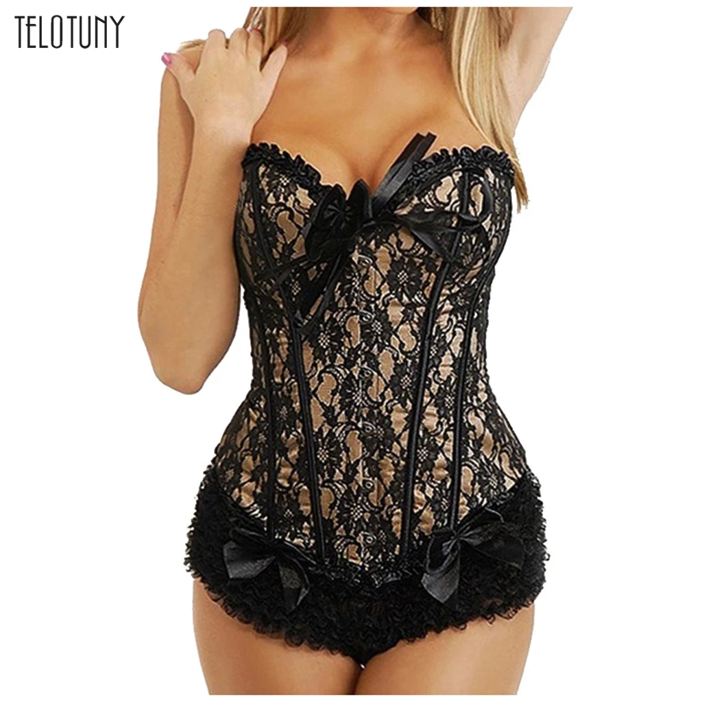 

TELOTUNY Women's Tummy Slimming Control Underbust Waist Trainer Shapers High-Rise Body Shapewear Bodysuit Underwear Corset 1202