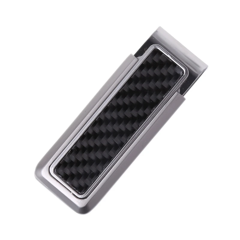 Men's Business Wallet Stainless Steel Carbon Fiber Money Clip Credit Card Holder 6