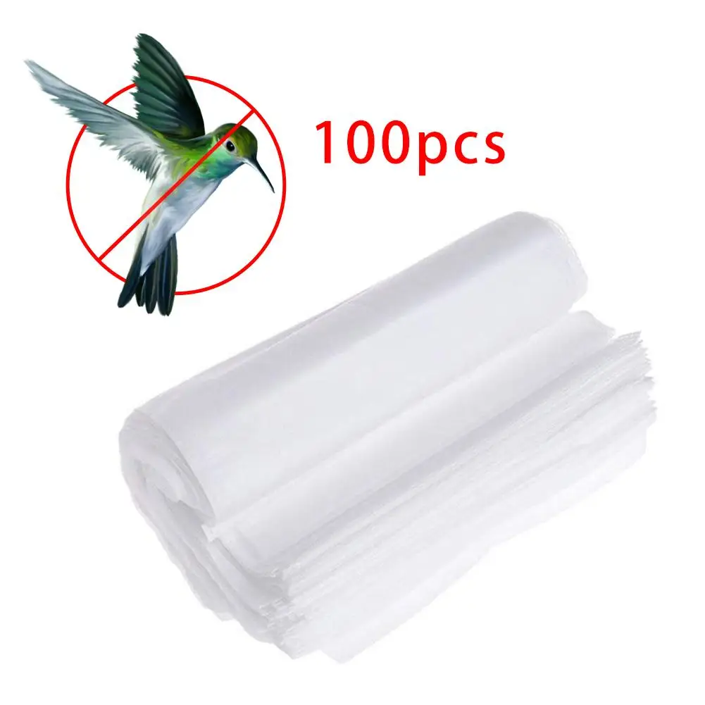 

100Pcs Grape Protection Bags For Fruit Vegetable Grapes Mesh Bag Against Insect Pouch Waterproof Pest Control Anti-Bird Garden