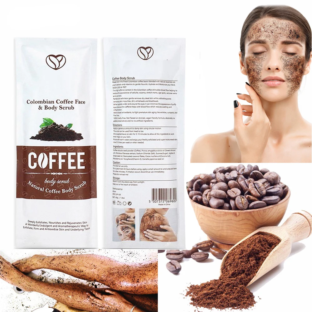 Coffee Scrub Body Cream Natural Organic Formula Facial Sea Salt