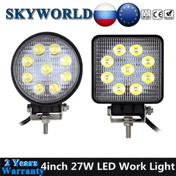 

SKYWORLD 2X 4inch LED Work Light 12V Round/Square Driving Light Bar Spot Flood For Car Truck 4x4WD Boat Trailer Working Fog Lamp