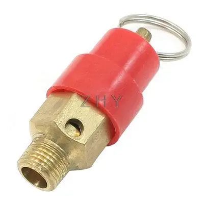 

Red Gold Tone 15/64" Male Thread Pressure Relief Valve for Air Compressor