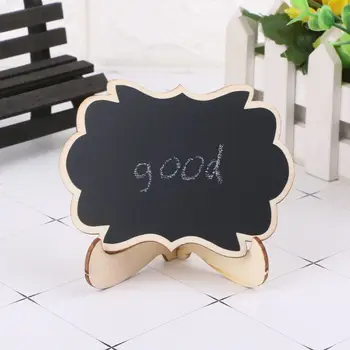 

10pcs Wooden Mini Blackboard Butterfly Shape Table Sign Memo Message Stand Chalk Board Wedding Party Decoration Supplies
