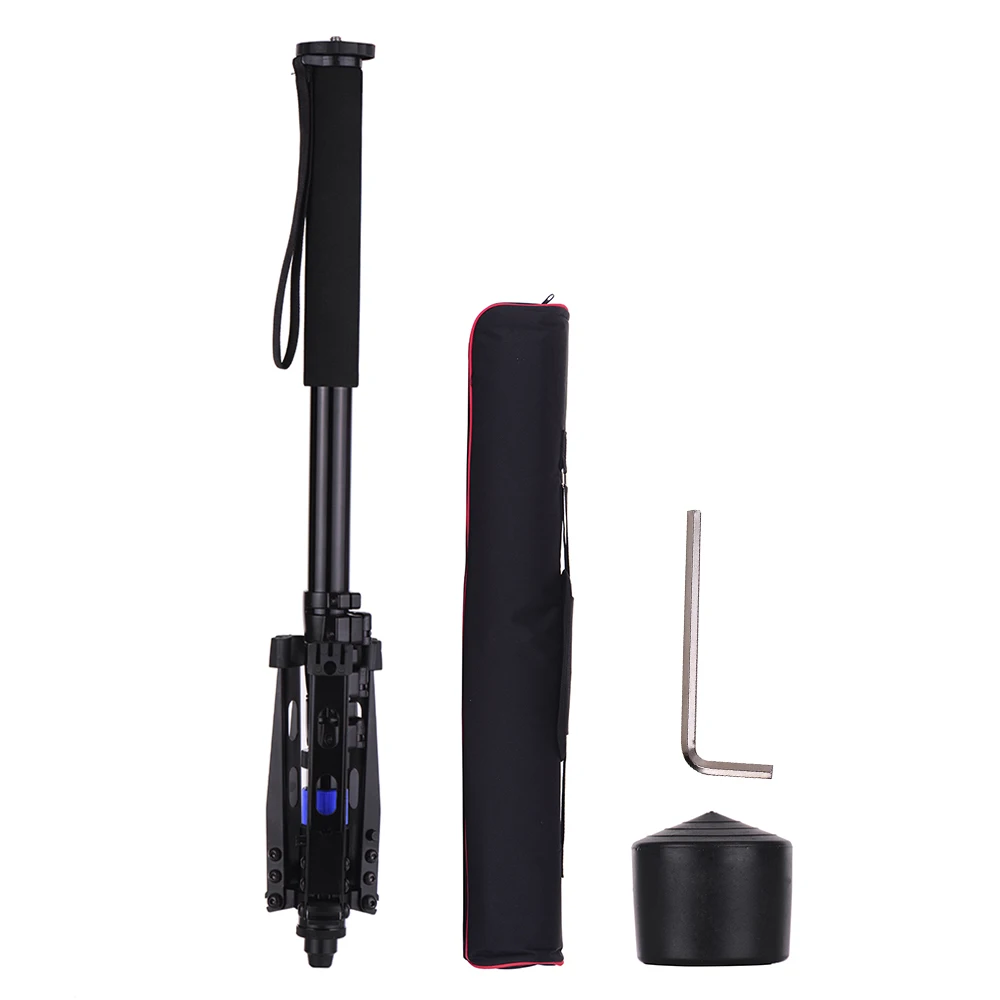 Алюминий сплав Flip Lock компактный монопод для камеры с Unipod держатель 1/4 3/8 дюйма Винт крепления для DSLR ILDC Камера видеокамера DV 4 секций