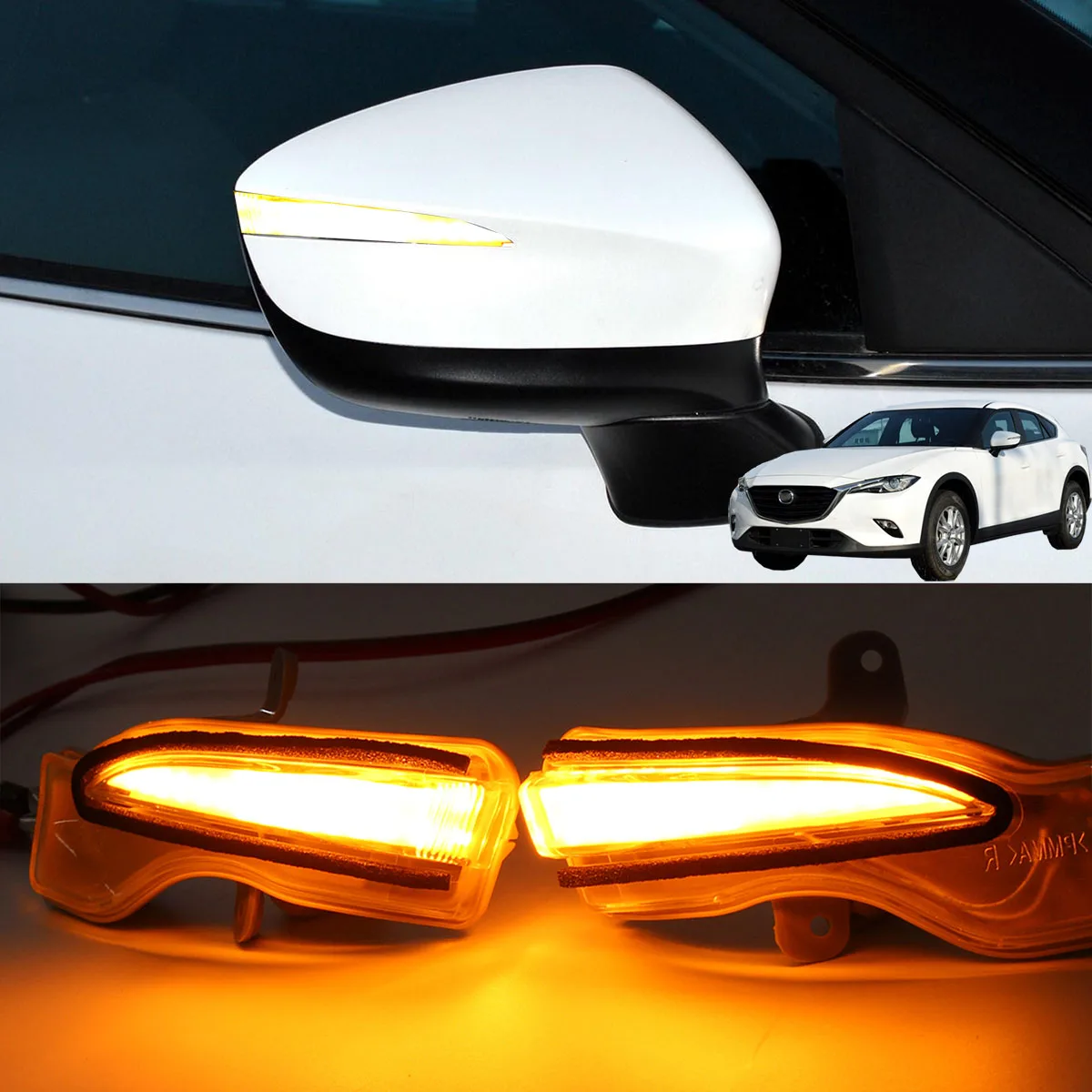 

2pcs Car LED Dynamic Mirror Turn Signal Light For Mazda Cx-3 Cx-4 2016 2017 2018 Cx-5 2016 Car Rearview Mirror Indicator Blinker