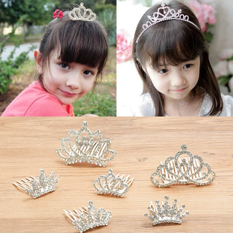 Hair Clips & Barrettes Princess Crown Comb Mini Tiara For Party Favor Flower Girl From