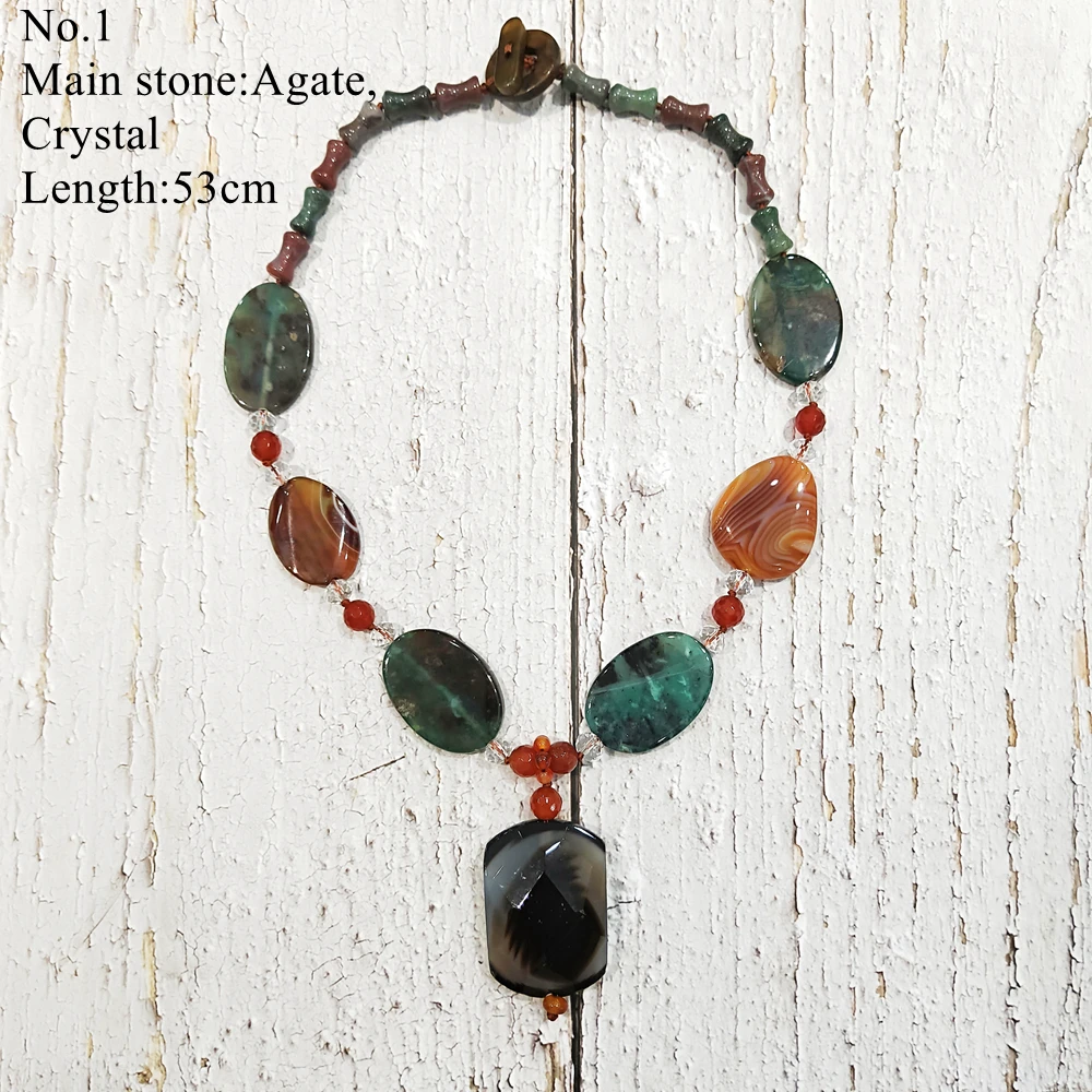 LiiJi Unique Stocksale Necklace Agates Jaspers Sandstone Crystal Only 1PCS each stock |