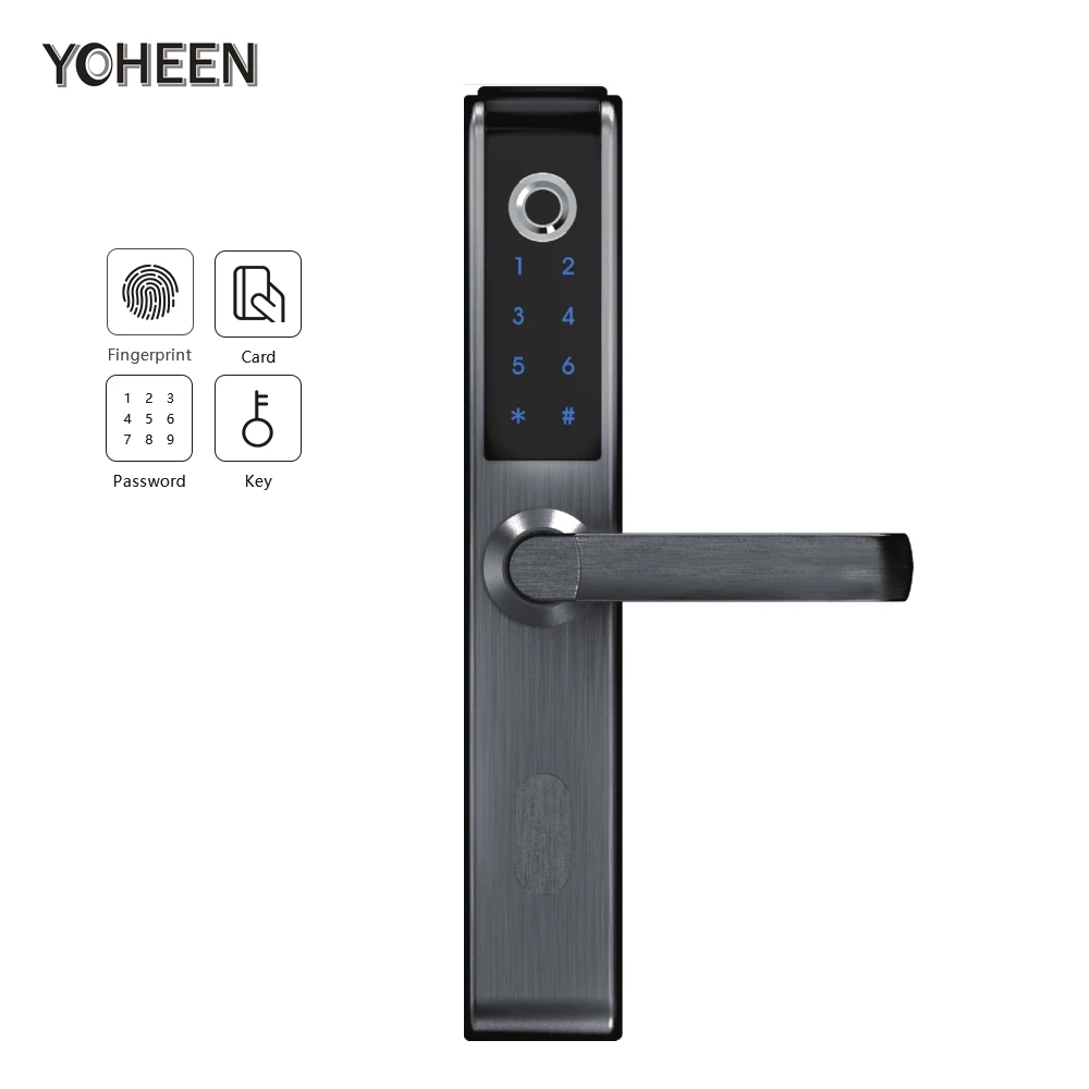 304 Stainless Steel Smart Biometric Fingerprint Lock for Aluminum Sliding Glass Door | Безопасность и защита