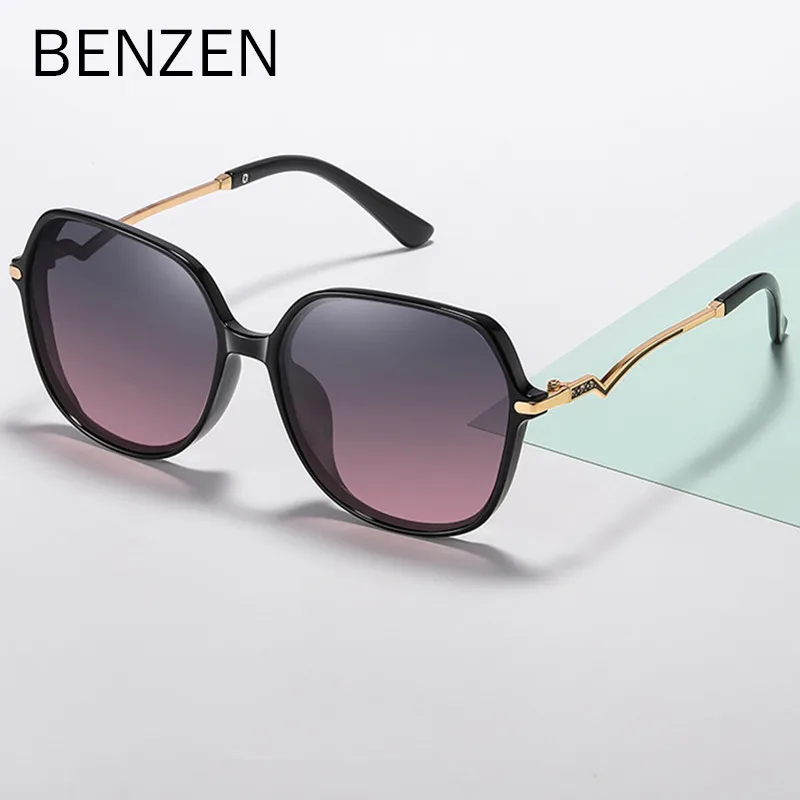

BENZEN роскошные стразы Солнцезащитные очки женские винтажные Поляризационные солнечные очки для вождения Oculos Feminino De Sol Shades UV 400 6767