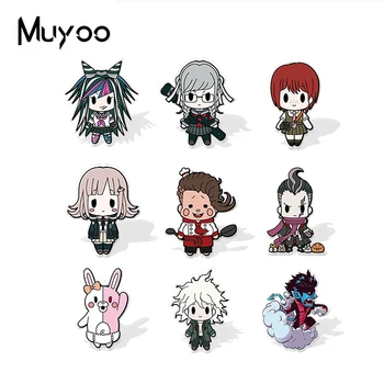 

2020 New D4 Super Danganronpa Naegi Makoto Maizono Sayaka Monomi Anime Handmade Acrylic Epoxy Lapel Pin