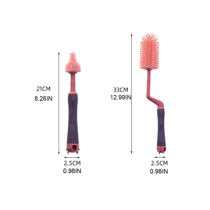 Baby Bottle Cleaning Brushes Set Cleaning Set Kit 3 Pcs