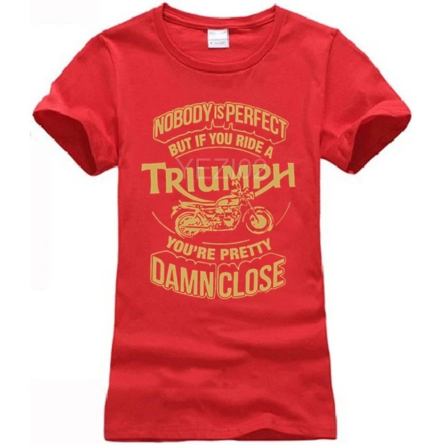 Triumph Мужская футболка Triumph Biker Мужская футболка семейная футболка с круглым воротником мужская футболка с графическим принтом - Цвет: women red