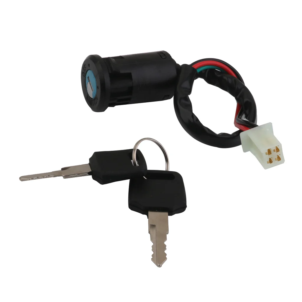 Black Universall Ignition Switch With 2 Keys for Quad & Dirt Bikes 110/125/150cc/250cc