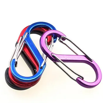 

10Pcs 20Pcs Mini Aluminum Alloy S Type Small Carabiner Multifunctional Key Backpack Hook Buckle Outdoors Camping Hiking Tools