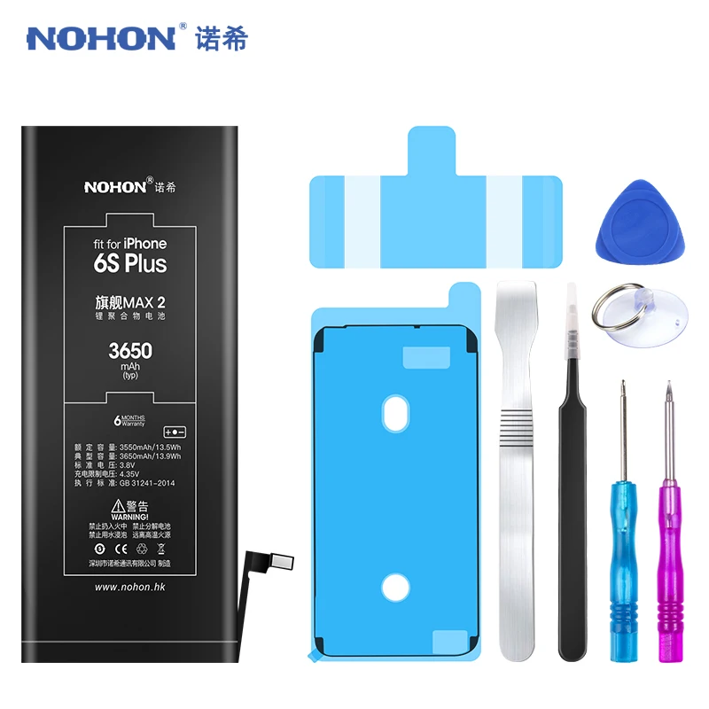 NOHON аккумулятор для Apple iPhone 6, 6 S, 7, 8 Plus, 6plus, 6splus, 7 Plus, 8 Plus, литий-полимерный аккумулятор для телефона+ Бесплатные инструменты