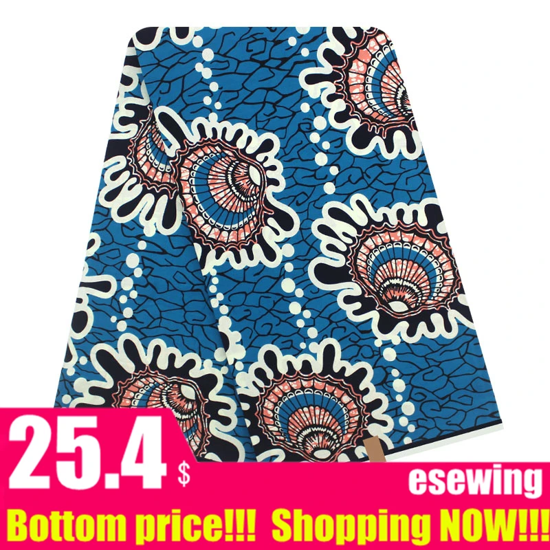 Анкара африканская вощеная ткань принтом хлопок Гана нигерийский воск ткань швейный материал для свадьбы