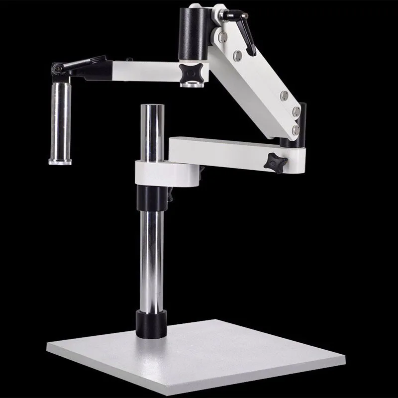 Fold Gimbal Swing Arm Microscope Articulating Stand With Table For Stereo Microscope Mobile