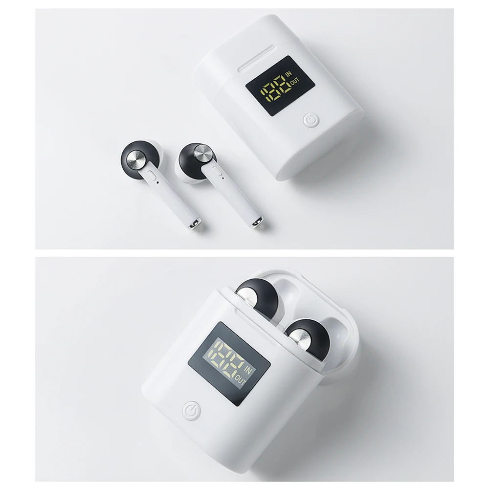 TWS, D019, вкладыши, Bluetooth 5,0, наушники, настоящие беспроводные наушники, цифровой дисплей, мощный, большая емкость, зарядная корзина, Спортивная гарнитура