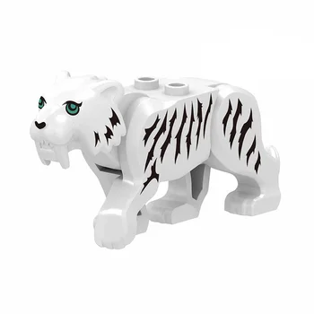 

Single sale Animal world Dinosaur Series cartoon horse Sabertooth Tiger Wolf DIY Model Building Blocks Bricks Toys Gifts