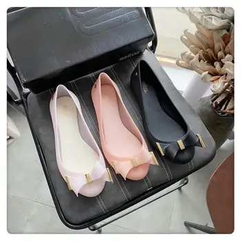 

Melissa Jelly Shoes Doll Metal Women Jelly Sandals 2020 Fashion New Women Melissa Sandals Brand Adulto Female Bow Lady Shoes