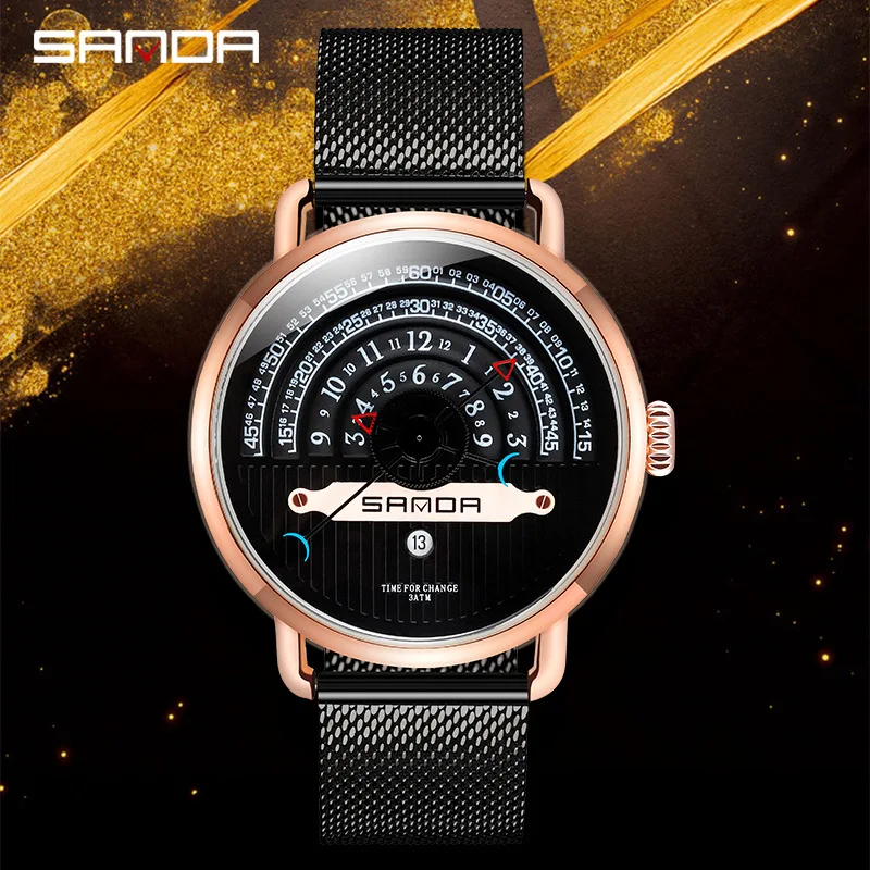 

Watches Men Gold Black Stainless Steel Quartz Wristwatch Top Brand Luxury Military Clock Male Fashion Sport Waterproof Watch Man