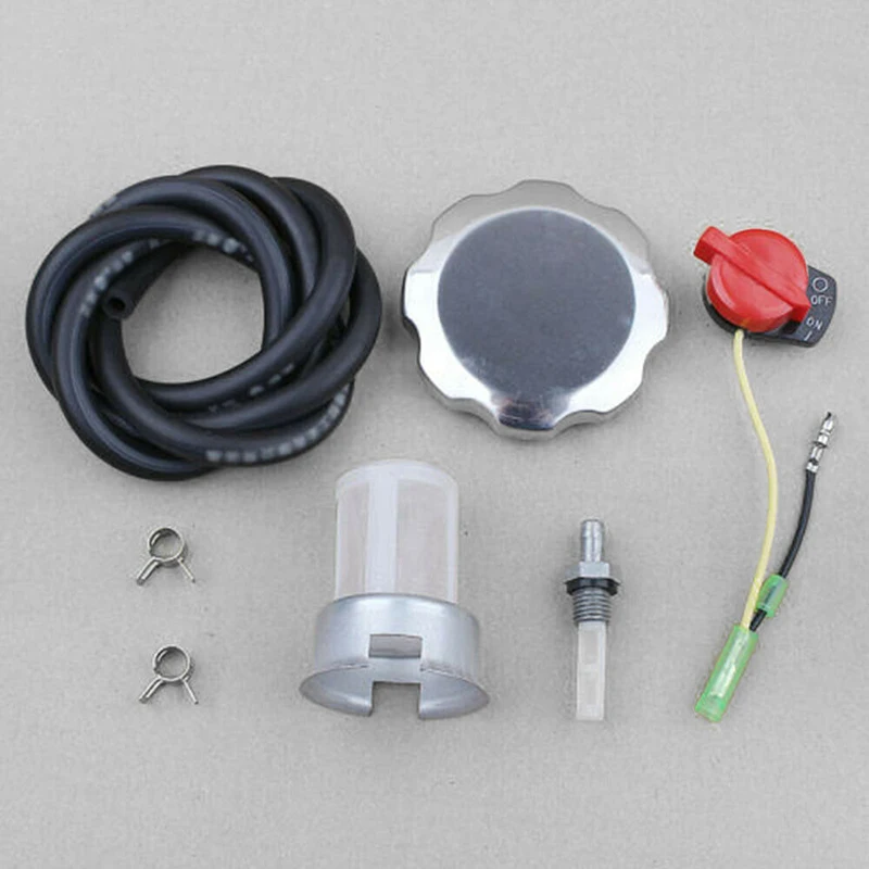 Fuel Gas Tank Cap Switch Parts Kit chainsaw carb repair kit carb repair kit ignition coil cap replacement Replacement For Honda GX160 GX200 GX270 GX340 GX390 Engine Generator Repair Tool Parts