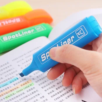 

2PC Cute Candy Color Marker Highlighter Water-based Pigment Single Head 6-Color Marker Pen Head Pen Note Pen