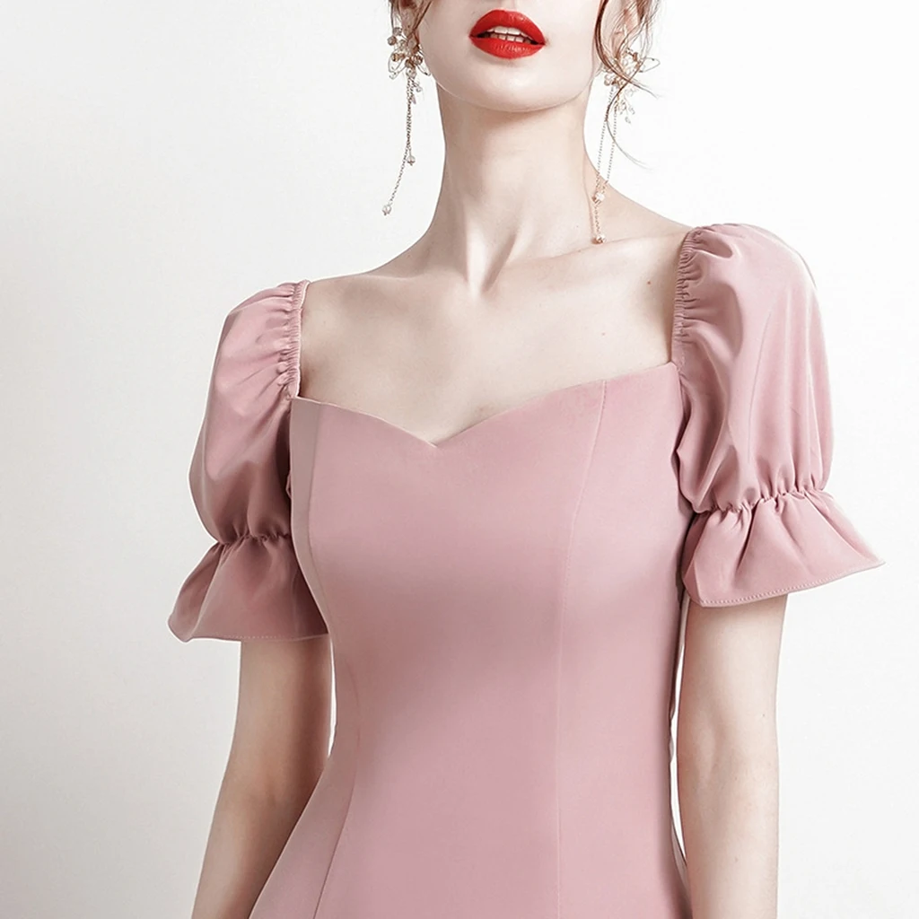 Elegant Satin Cocktail Dresses Dusty 