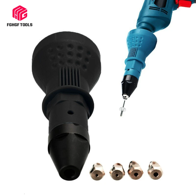 

FGHGF 2.4-4.8mm Electric Pull Rivet Nut Guns Screw Set Riveting Adapter Cordless Drill Insert For Blind DIY Tools