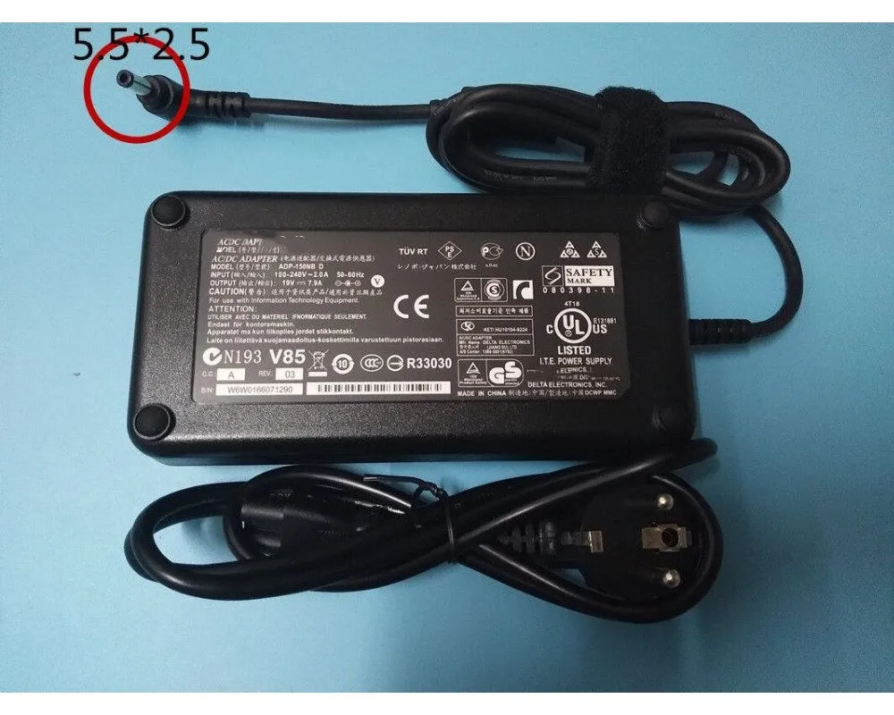 

Genuine ADP-150TB B 19V 7.9A 150W 5.5*2.5mm Laptop Power Charger for ASUS VX7 G73S G74 G53S G74S G53SX ADP-150NB D AC Adapter