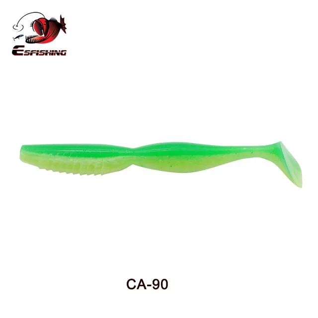 ESFISHING Quality Artificial Bait Spiner Wobbler Shad 100mm125mm For Pike Bass T Tail Jigging Pesca Soft Fishing Lure CA90