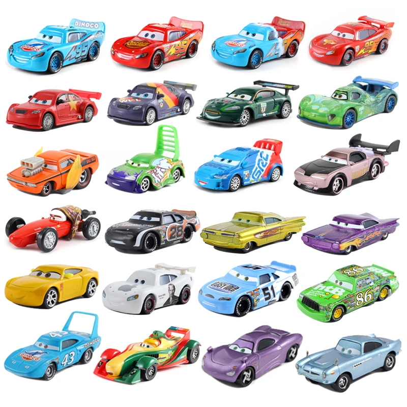 Disney Pixar-Coche de juguete de Cars 2 3, Rayo McQueen, Jackson Storm Ramirez 1:55, vehículo fundido a presión azul n. ° 95, Chico, regalos de cumpleaños