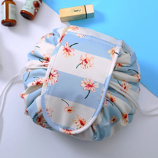 Women Drawstring Cosmetic Bag Travel Storage Makeup Bag Organizer Female Make Up Pouch Portable Waterproof Toiletry Beauty Case L