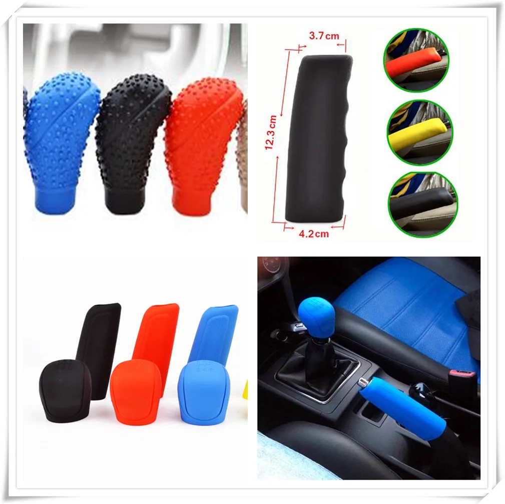 Car rubber Shift Gear Knob Cover Handbrake Protector for Ford Focus MK2