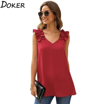 

2020 New Summer Sleeveless T Shirt Women Clothes V-neck Tshirt Sexy Tops Womens Plus Size Fashions Streetwear Tee Shirt Femme