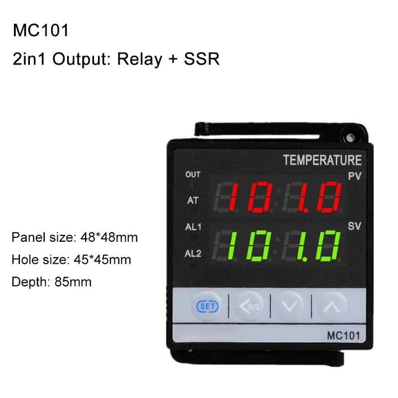 Digital PID Temperature Controller Thermostat Thermal Thermocouple MC101