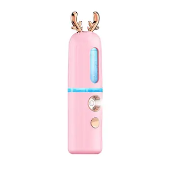 

Nano Hydrating Facial Steamer Spraying Machine Negative Ion Nano Steaming Face Moisturizing Cute Fawn Bunny USB Rechargeable