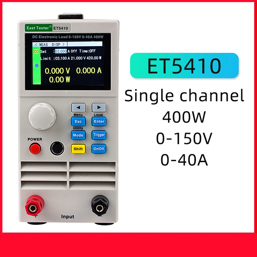 US $120.96 ET5410 400W Electrical Load Professional Programmable DC Load Digital Control Electronic Battery Tester Load Meter 150V 40A