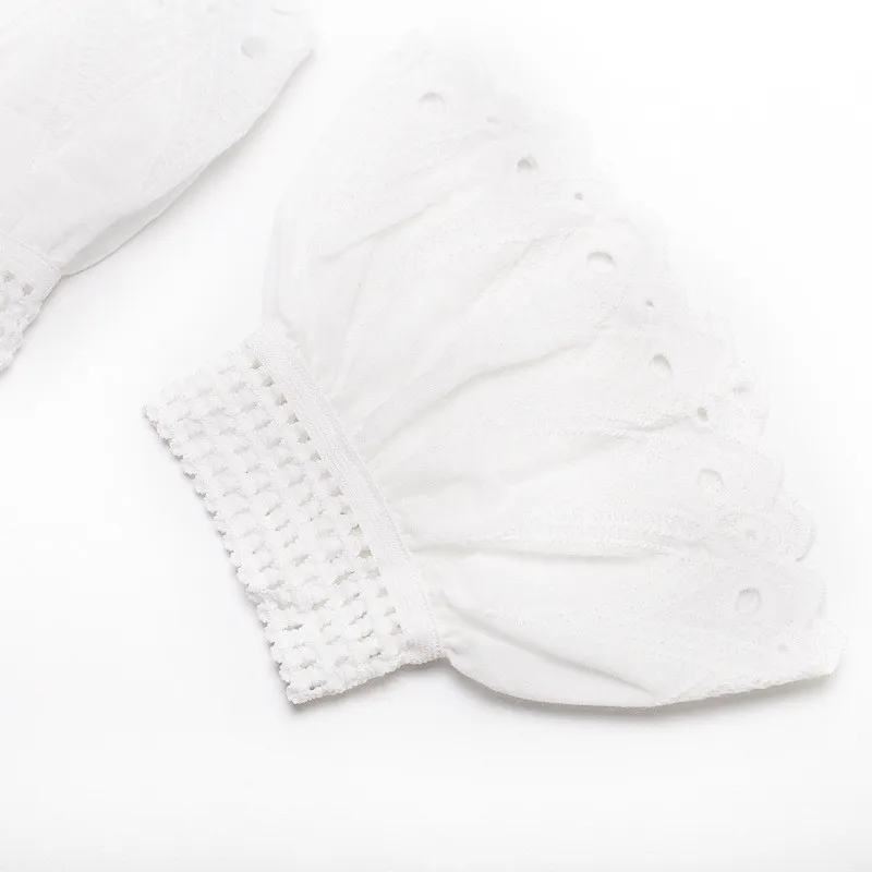 Женские Поддельные рукава дикий свитер рукава сплошной белый плиссированные запястья плиссированные Поддельные рукава 11 см декоративная женская одежда поддельные манжеты
